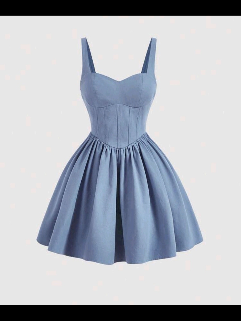 SHEIN Chic Blue Sleeveless Fit and Flare Dress - Picture 1 of 5
